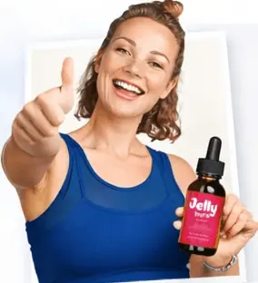 Customer reviews for Woman giving thumbs up with product Jelly Burn bottle-testimonial -3